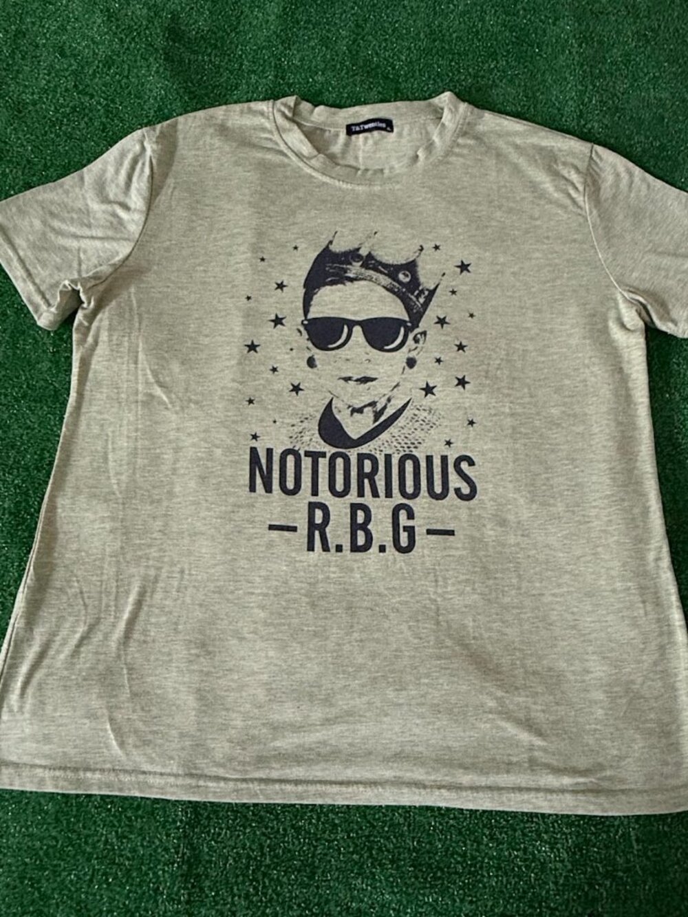 T&Twenties Notorious RBG Ruth Bader Ginsburg T-Shirt Heather Green Women’s XL